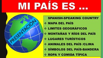 Preview of Spanish Speaking Countries-Country Report Power Point Project-Distance Learning 