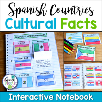 Preview of Spanish-Speaking Countries (Cultural Facts) Interactive Notebook Activity