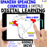 Spanish Speaking Countries and Capitals Map Activities & Q