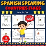Spanish Speaking Countries Flags Dot to Dot Coloring Pages