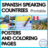 Spanish Speaking Countries {Flags, Posters  and Coloring Pages}