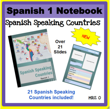Preview of Spanish Speaking Countries Interactive Notebook