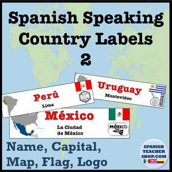 Preview of Spanish Speaking Countries Labels