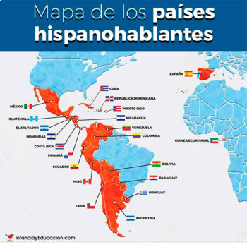 Mapa Del Mundo - World Map in Spanish  Spanish teaching resources, Spanish  resources, Spanish lessons