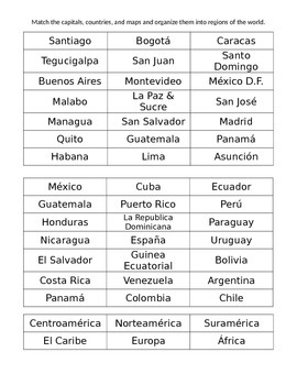 spanish speaking countries and capitals list