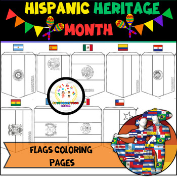 Preview of Spanish Speaking Countries Pages Flags - Hispanic Heritage Month Activities 