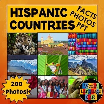 Preview of Spanish Speaking Countries PowerPoint Photos Class Decor Hispanic Heritage Month