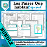 Spanish Speaking Countries Practice Worksheets and Digital