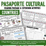 Spanish Speaking Countries Reading Comprehension Activitie