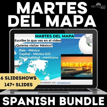 Preview of Spanish Speaking Countries Spanish Class Culture & Travel martes del mapa bundle