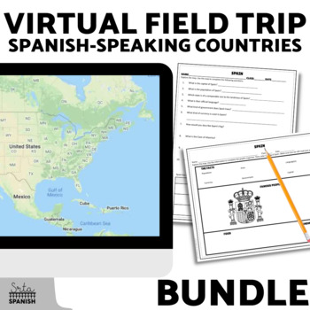 Preview of Spanish Speaking Countries Virtual Field Trip Exploratory Spanish Activities