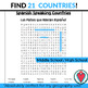 Spanish Speaking Countries WORD SEARCH | Los Paises Hispanohablantes