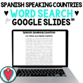 Spanish Speaking Countries Word Search - Digital Activity 
