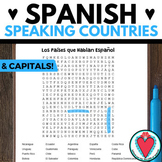 21 Spanish Speaking Countries and Capitals Word Search -Hi