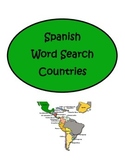 Spanish Speaking Countries Word Search - Map Graphic