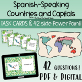Spanish Speaking Countries Capitals 42 Task Cards and Powe