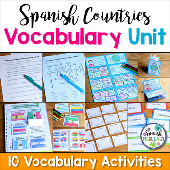 Preview of Spanish Countries and Capitals Vocabulary Bundle