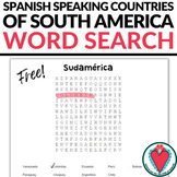 Spanish Speaking Countries of South America Word Search 