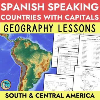Preview of Spanish Speaking Countries with Capitals Lesson