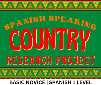 Preview of Spanish Speaking Country Final Project Novice Basic Level Slideshow Research