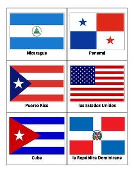Preview of Spanish Speaking Country Flag Flash Cards