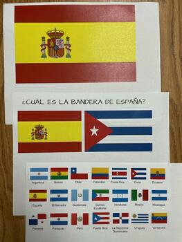 Preview of Spanish-Speaking Country Flags No-Prep Games & Task Cards 