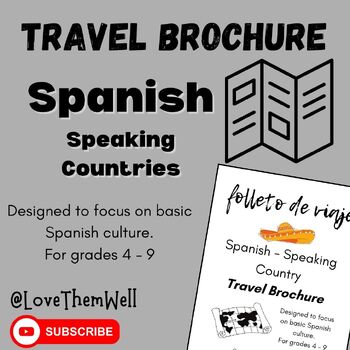 Preview of Spanish Speaking Country Travel Brochure Project
