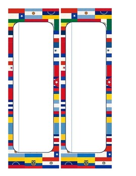 Preview of Spanish-Speaking Flags Name Plate