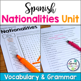 Spanish Nationalities Vocabulary and Grammar Bundle