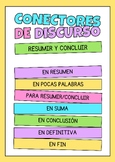Spanish Speaking Poster: Conectores conclusión y resumen. 