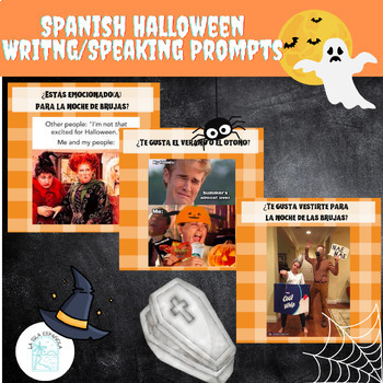 Preview of Spanish Speaking Writing Prompts for Fall & Halloween