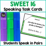 Spanish Speaking task cards for sweet 16 verbs | Digital & Print