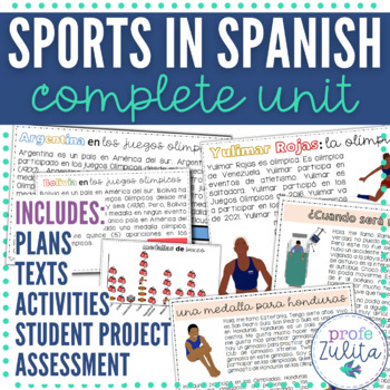 Preview of Spanish Sports Reading 2 Week Unit - Sports in Latin America Los deportes