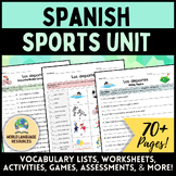 Spanish Sports Vocabulary Unit - Los deportes, jugar y hacer 