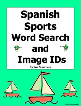 Preview of Spanish Sports Word Search Puzzle Worksheet - Los Deportes