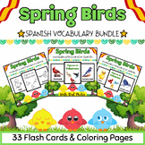 Spanish Spring Birds Coloring Pages & Flashcards BUNDLE fo