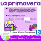 Spanish Spring Reading Comprehension | Printable & Digital