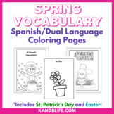 Spanish Spring Vocabulary Coloring Pages