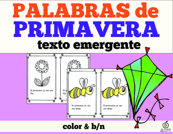 Preview of Spanish Emergent Reader: Spring Words