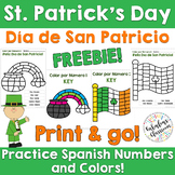 Spanish St. Patrick's Day FREEBIE | No Prep Color by Numbe