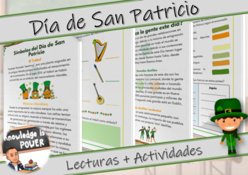 Preview of Spanish St. Patrick's Day | Readings + Activities + Crafts | Día de San Patricio