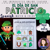 Spanish St. Patrick's Vocabulary Coloring Worksheets | Día