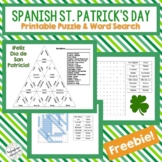 Spanish St Patricks Day FREE Printable Puzzle & Word Search