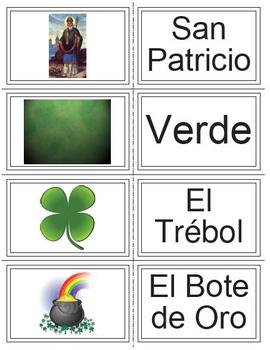 Preview of Spanish St. Patrick's Day Vocabulary and Flashcard Set