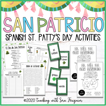 Preview of Spanish St Patricks Day Worksheets