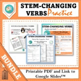 Spanish Stem-Changing Verbs Practice Activities BUNDLE!
