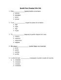 Spanish Stem-Changing Verbs Quiz with Answer Key