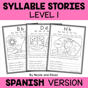 Preview of Spanish Syllable Stories 1 