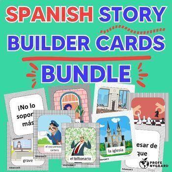 Preview of Spanish Story Builder Cards Bundle- Comprehensible Input Writing