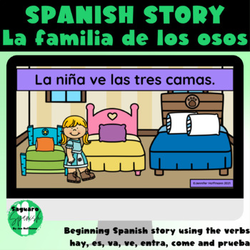 Preview of Spanish Story | La familia de los osos | hay, va, ve, come, prueba